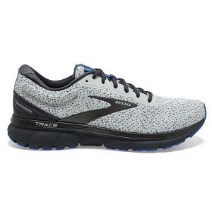 Brooks Trace Road Running Shoes - Mens, Grery/Blue/Black | IE-QOJ236015